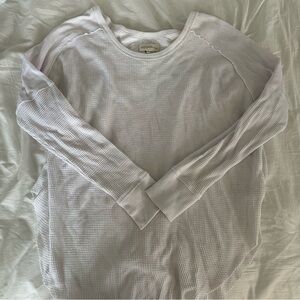 Aritzia TNA Waffle Long Sleeve Top